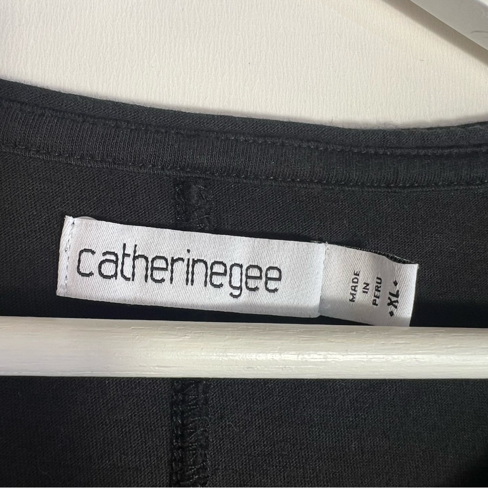 Catherine Gee Embroidered Bolt Tee Black Size XL - Picture 11 of 14